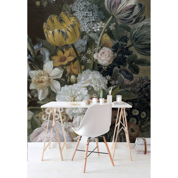 Fotobehang Bloemen alsof ze geschilderd zijn