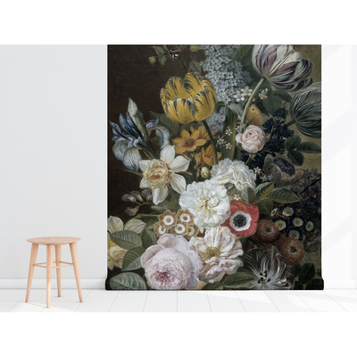 Fotobehang Bloemen alsof ze geschilderd zijn