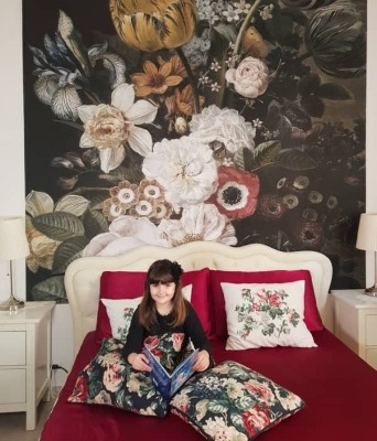 Fotobehang Bloemen alsof ze geschilderd zijn