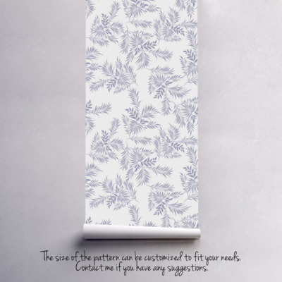 Fotobehang Blauwe twijgen