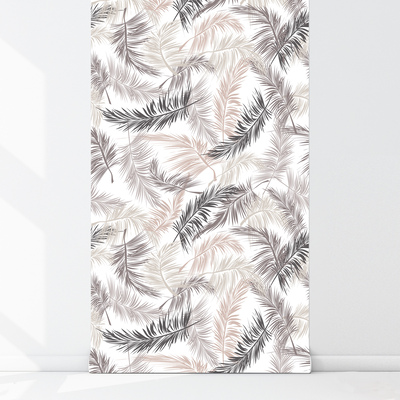 Fotobehang Gouden palmbladeren