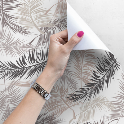 Fotobehang Gouden palmbladeren