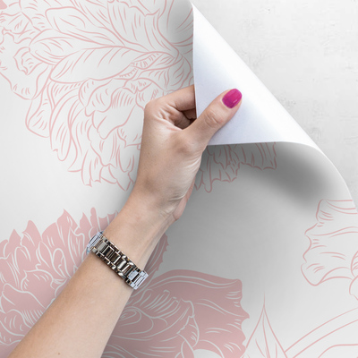 Fotobehang Bloemen verweven met elkaar