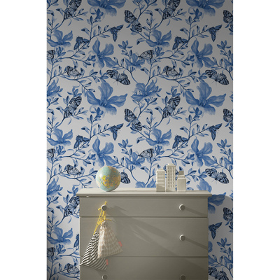 Fotobehang De blauwe wereld van vlinders