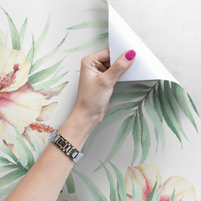 Fotobehang Hawaiiaanse bloementuin