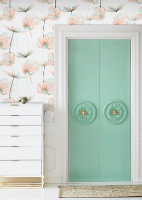 Fotobehang Klaprozen in de wind