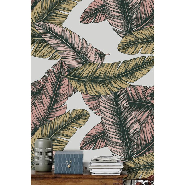 Fotobehang Vallende bananenbladeren