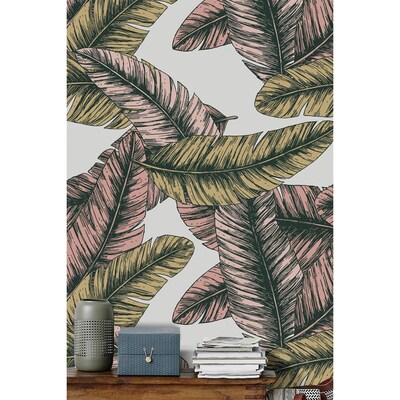 Fotobehang Vallende bananenbladeren