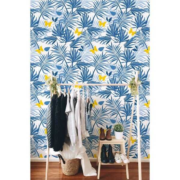 Fotobehang Vlinders tussen de bladeren