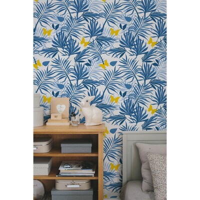 Fotobehang Vlinders tussen de bladeren