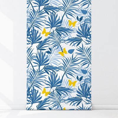 Fotobehang Vlinders tussen de bladeren