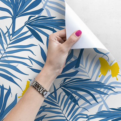 Fotobehang Vlinders tussen de bladeren