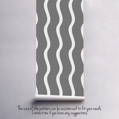 Fotobehang Grafische golven