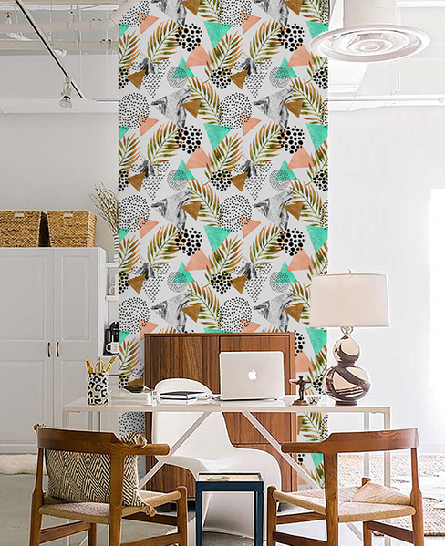 Fotobehang Bladrijke mengelmoes