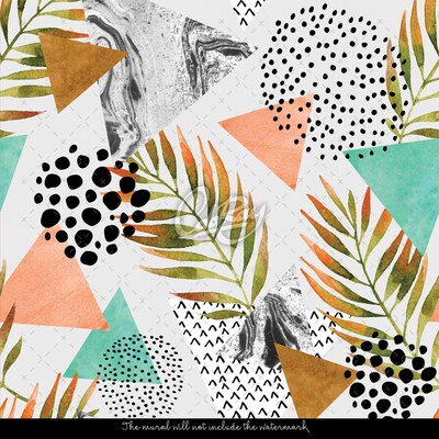 Fotobehang Bladrijke mengelmoes