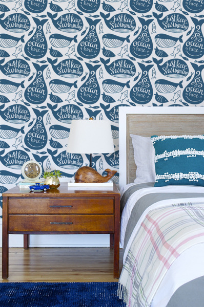 Fotobehang Bezoek aan de walvis