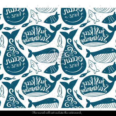 Fotobehang Bezoek aan de walvis