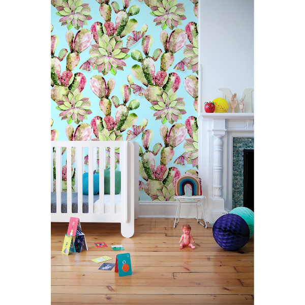 Fotobehang Plezier met een cactus