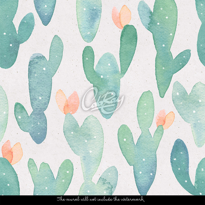 Fotobehang Groeit er een cactus op de muur?