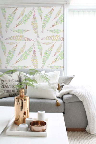 Fotobehang Pastelkleurige acacia's