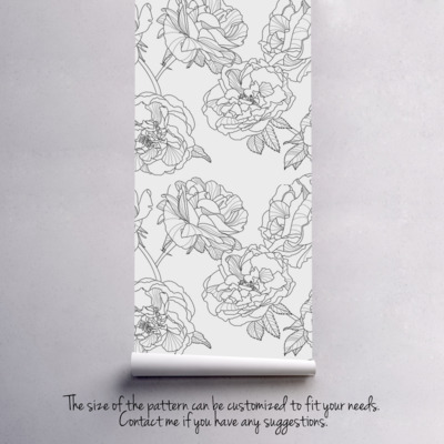 Fotobehang Roos Illustratie