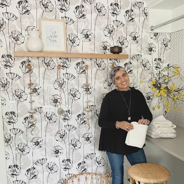 Fotobehang Klaprozen in een schetsboek