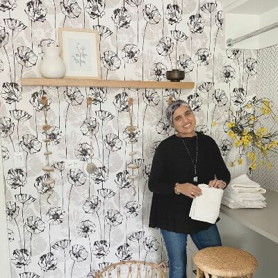 Fotobehang Klaprozen in een schetsboek