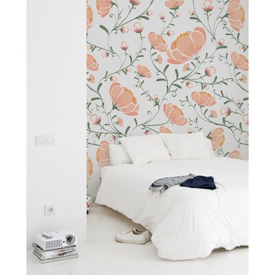 Fotobehang Pastel Subtiele Bloemen