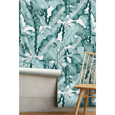 Fotobehang Verfrissende bananenbladeren