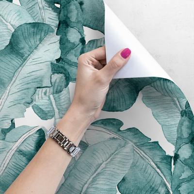 Fotobehang Verfrissende bananenbladeren