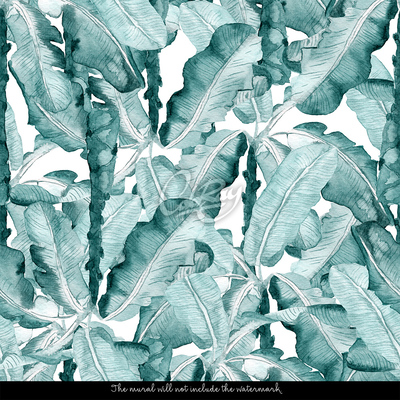 Fotobehang Verfrissende bananenbladeren