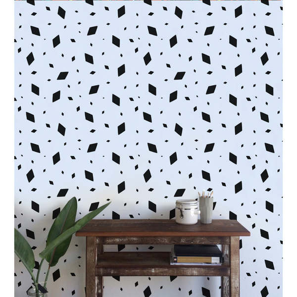 Fotobehang Diamanten in zwart