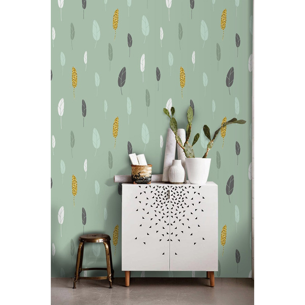 Fotobehang Scandinavisch blad