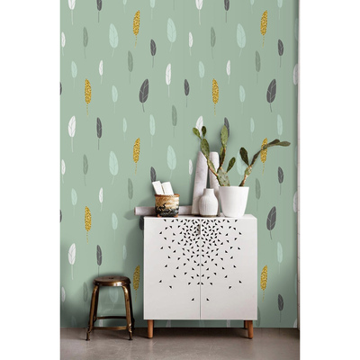 Fotobehang Scandinavisch blad