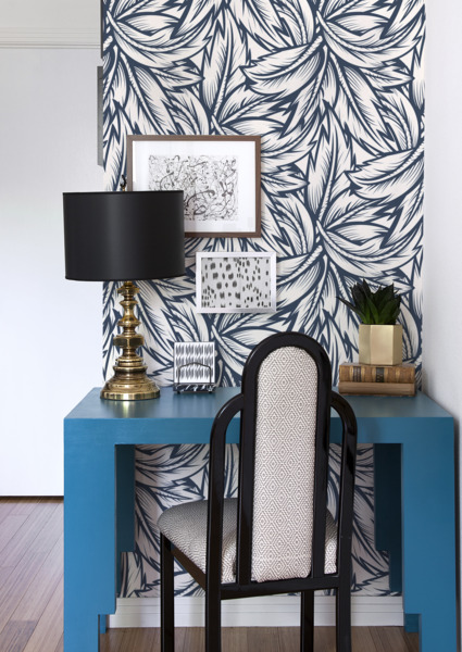 Fotobehang Blauwe pluimen