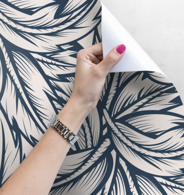 Fotobehang Blauwe pluimen