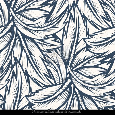 Fotobehang Blauwe pluimen