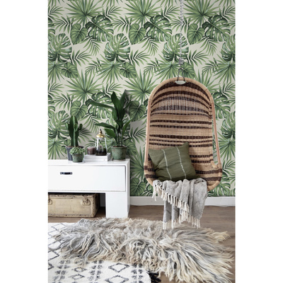 Fotobehang Dikke Monstera-struik