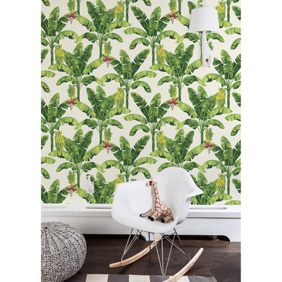 Fotobehang Fantastische bananenbladeren