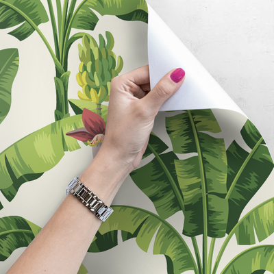 Fotobehang Fantastische bananenbladeren