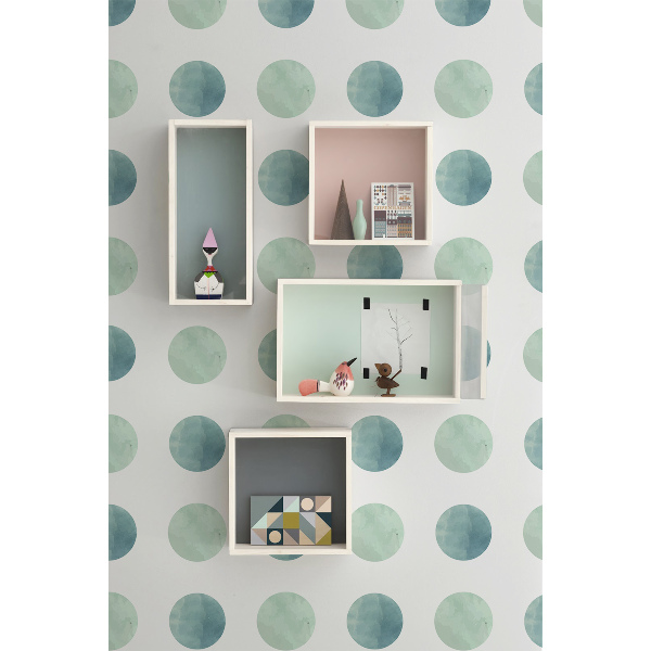 Fotobehang Mint Polka Dots