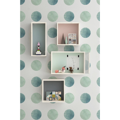 Fotobehang Mint Polka Dots