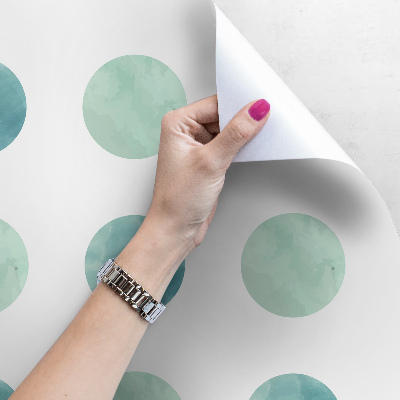 Fotobehang Mint Polka Dots