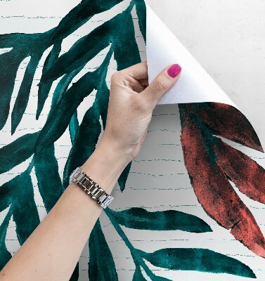 Fotobehang Aquarelbladeren