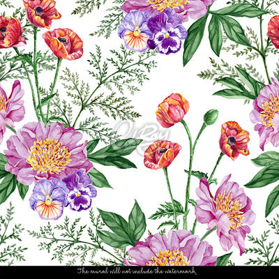 Fotobehang Romantische bloemboeketten