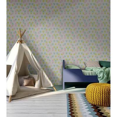 Fotobehang Kleurrijke driehoekige regen