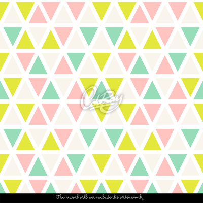 Fotobehang Kleurrijke driehoekige regen