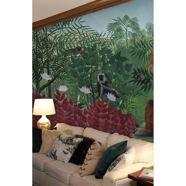 Fotobehang Op bezoek bij de apen