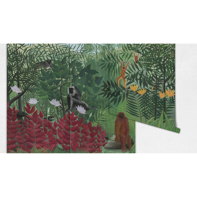 Fotobehang Op bezoek bij de apen