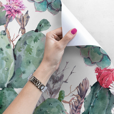 Fotobehang Bloemen in cactussen